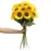 Laelfe Artificial Sunflower Flowers Long Stem Silk Fake Large Sunflowers Decoration for Outdoor Home Wedding Baby Shower Birthday Party Single Bulk Yellow Decor 6PCS (Dark Center)