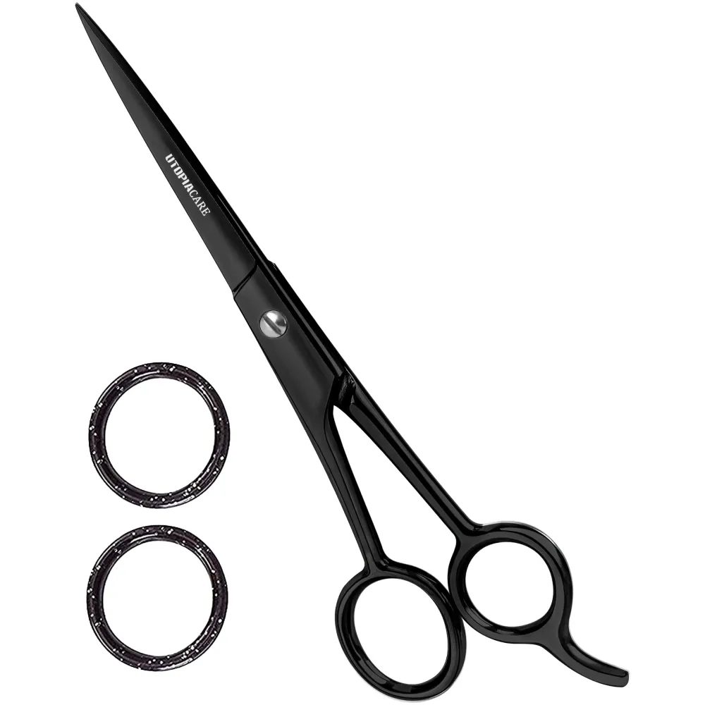 Utopia Care Hair Cutting and Hairdressing Scissors 6.5 Inch, Premium Stainless Steel shears with smooth Razor & Sharp Edge Blades, for Salons, Professional Barbers, Black Utopia Care Hair Cutting and Hairdressing Scissors 6.5 Inch, Premium Stainless Steel shears with smooth Razor & Sharp Edge Blades, for Salons, Professional Barbers, Black