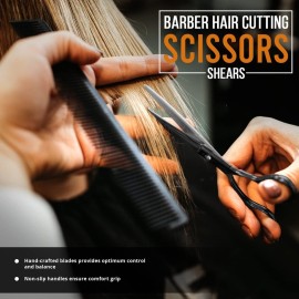 Utopia Care Hair Cutting and Hairdressing Scissors 6.5 Inch, Premium Stainless Steel shears with smooth Razor & Sharp Edge Blades, for Salons, Professional Barbers, Black Utopia Care Hair Cutting and Hairdressing Scissors 6.5 Inch, Premium Stainless Steel shears with smooth Razor & Sharp Edge Blades, for Salons, Professional Barbers, Black