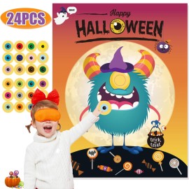 Funnlot Halloween Party Games for Kids Halloween Game Pin The Eye on The Monster Game Activities Hallowee n Pin The Tail Games