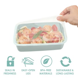 Bentgo 20-Piece Lightweight, Durable, Reusable BPA-Free 1-Compartment Containers - Microwave, Freezer, Dishwasher Safe - Mint Bentgo 20-Piece Lightweight, Durable, Reusable BPA-Free 1-Compartment Containers - Microwave, Freezer, Dishwasher Safe - Mint