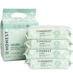 The Honest Company 100% Pure Organic Cotton Dry Wipes | Multi-Use Disposable Facial Cloth and Baby Wipe | Hypoallergenic and Gentle on Skin | 192 Count