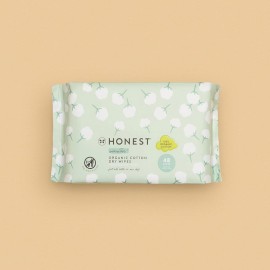 The Honest Company 100% Pure Organic Cotton Dry Wipes | Multi-Use Disposable Facial Cloth and Baby Wipe | Hypoallergenic and Gentle on Skin | 192 Count