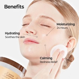 SKINFOOD Carrot Carotene Calming Water Pad 250g (8.81 oz.) 60 Sheets- Redness Relief Soothing Facial Toner Pads for Sensitive Skin, Cruelty Free