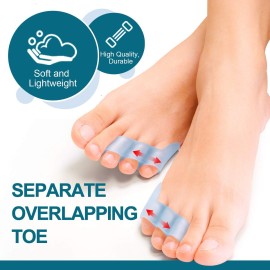 Povihome 10 Pack Pinky Toe Separator and Protectors for Overlapping Toe, Curled Pinky Toes - Spacers for Morton\'s Neuroma Pain Relief