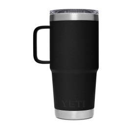 YETI Rambler 20 oz Travel Mug, Stainless Steel, Vacuum Insulated with Stronghold Lid, Black YETI Rambler 20 oz Travel Mug, Stainless Steel, Vacuum Insulated with Stronghold Lid, Black