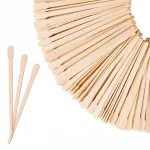 Mibly 200 Pcs Wooden Wax Sticks - Eyebrow, Lip, Nose Small Waxing Applicator Sticks for Hair Removal and Smooth Skin - Spa and Home Usage