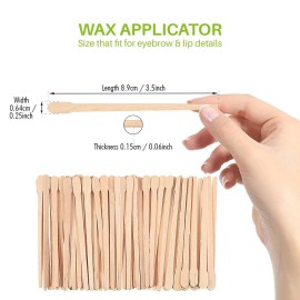 Mibly 200 Pcs Wooden Wax Sticks - Eyebrow, Lip, Nose Small Waxing Applicator Sticks for Hair Removal and Smooth Skin - Spa and Home Usage Mibly 200 Pcs Wooden Wax Sticks - Eyebrow, Lip, Nose Small Waxing Applicator Sticks for Hair Removal and Smooth Skin - Spa and Home Usage