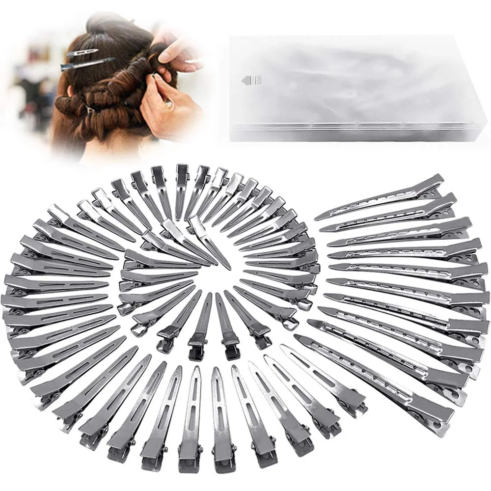 HiJeaton 60Pcs Metal Duck Billed Hair Clips for Women Styling Sectioning, Silver Hair Pins for Long Hair, Alligator Curl Loc Clips for Thick Hair Roller, Salon, Bows DIY HiJeaton 60Pcs Metal Duck Billed Hair Clips for Women Styling Sectioning, Silver Hair Pins for Long Hair, Alligator Curl Loc Clips for Thick Hair Roller, Salon, Bows DIY