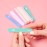 ZMOI Professional Mini Nail File - 12 Stylish - Practical Fingernail File Pack for Natural and Acrylic Nails 100/180 Emery Boards (Macaroon Color)