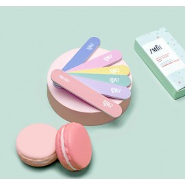 ZMOI Professional Mini Nail File - 12 Stylish - Practical Fingernail File Pack for Natural and Acrylic Nails 100/180 Emery Boards (Macaroon Color)