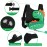 3 in 1 Toddler Harness Leash + Baby Anti Lost Wrist Link, Accmor Cute Dinosaur Child Safety Harness Tether, Kids Walking Wristband Assistant Strap Belt for Parent Boys Outdoor Activity (Black)