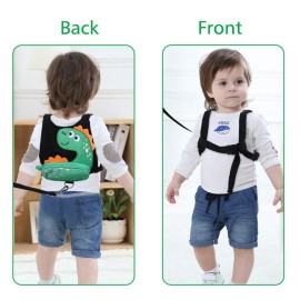 3 in 1 Toddler Harness Leash + Baby Anti Lost Wrist Link, Accmor Cute Dinosaur Child Safety Harness Tether, Kids Walking Wristband Assistant Strap Belt for Parent Boys Outdoor Activity (Black) 3 in 1 Toddler Harness Leash + Baby Anti Lost Wrist Link, Accmor Cute Dinosaur Child Safety Harness Tether, Kids Walking Wristband Assistant Strap Belt for Parent Boys Outdoor Activity (Black)