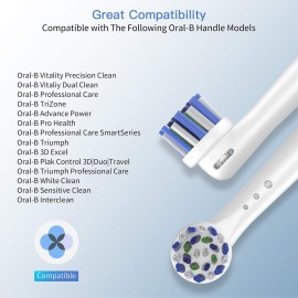 Replacement Toothbrush Heads for Oral B Braun, 8 Pack Professional Electric Toothbrush Heads, Precision Clean Brush Heads Refill Compatible with Oral-B 7000/Pro 1000/9600/ 5000/3000/8000 (8pack) Replacement Toothbrush Heads for Oral B Braun, 8 Pack Professional Electric Toothbrush Heads, Precision Clean Brush Heads Refill Compatible with Oral-B 7000/Pro 1000/9600/ 5000/3000/8000 (8pack)