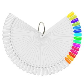 JASSINS 150 Pcs Nail Swatch Sticks with Ring and Number posted, Clear Fan-shaped Nail Art Polish Practice Display Tips Nail Sample Sticks, Nail Practice Color Display Polish Board JASSINS 150 Pcs Nail Swatch Sticks with Ring and Number posted, Clear Fan-shaped Nail Art Polish Practice Display Tips Nail Sample Sticks, Nail Practice Color Display Polish Board