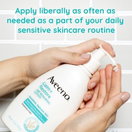 Aveeno Calm + Restore Oat Repairing Body Lotion for Sensitive Skin, Daily Moisturizer with Prebiotic Oat, Aloe & Pro-Vitamin B5 Helps Restore Skin\'s Moisture Barrier, Fragrance Free, 12 oz Aveeno Calm + Restore Oat Repairing Body Lotion for Sensitive Skin, Daily Moisturizer with Prebiotic Oat, Aloe & Pro-Vitamin B5 Helps Restore Skin\'s Moisture Barrier, Fragrance Free, 12 oz