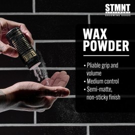 STMNT Grooming Goods Wax Powder, 0.53 oz | Semi-Matte Finish | Added Grip and Volume | Medium Control | Easy To Wash Out | Fuller Feeling Hair STMNT Grooming Goods Wax Powder, 0.53 oz | Semi-Matte Finish | Added Grip and Volume | Medium Control | Easy To Wash Out | Fuller Feeling Hair