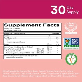 SmartyPants Adult Probiotic & Prebiotic Gummies for Digestive Health: 6 Billion CFU Gut Health Supplement, Clinically Studied Prebiotic for Immune Support, Strawberry, 60 Count (30 Day Supply) SmartyPants Adult Probiotic & Prebiotic Gummies for Digestive Health: 6 Billion CFU Gut Health Supplement, Clinically Studied Prebiotic for Immune Support, Strawberry, 60 Count (30 Day Supply)