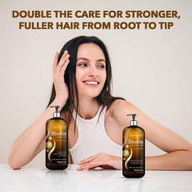 MAJESTIC PURE Biotin Shampoo and Conditioner Set with DHT Blocker Complex - Hydrating, Nourishing & Supporting Healthy Hair, Sulfate Free, for Men & Women - 16 fl oz each MAJESTIC PURE Biotin Shampoo and Conditioner Set with DHT Blocker Complex - Hydrating, Nourishing & Supporting Healthy Hair, Sulfate Free, for Men & Women - 16 fl oz each