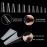 FEBSNOW 1000 PCS French Coffin Ballerina Nail Tips Acrylic Nails Artificial Half False Flake Nail Tips 10 sizes with Clear Plastic Cases for Nail Salon Nail Shop DIY Nail Art Ballerina Nails