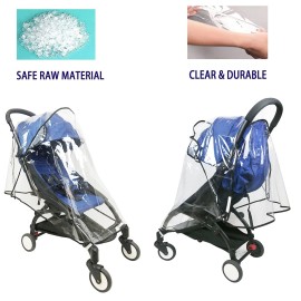 Stroller Rain Cover Universal Stroller Cover for Toddler Umbrella Stroller,Compact Travel Stroller,LLUFO Waterproof Snow Wind Weather Shield,Food Grade EVA No Odor