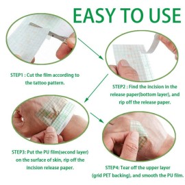 Tattoo Aftercare Bandage Roll 6x 2 Yard - Waterproof Transparent Film For Tattoos Initial Healing And Skin Repair Adhesive Tattoo Supply Wrap