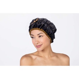 Reusable Shower Cap & Bath Cap & Lined, Oversized Waterproof Shower Caps Large Designed for all Hair Lengths with PEVA Lining & Elastic Band Stretch Hem Hair Hat - Fashionista Starry Nights Reusable Shower Cap & Bath Cap & Lined, Oversized Waterproof Shower Caps Large Designed for all Hair Lengths with PEVA Lining & Elastic Band Stretch Hem Hair Hat - Fashionista Starry Nights