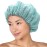 Reusable Nylon Shower Cap & Bath Cap, Reversible Oversized Waterproof Shower Caps Large Designed for all Hair Lengths w Terry Lining & Elastic Band Stretch Hem Hair Hat - Socialite Mint To Be