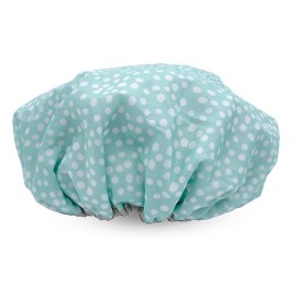 Reusable Nylon Shower Cap & Bath Cap, Reversible Oversized Waterproof Shower Caps Large Designed for all Hair Lengths w Terry Lining & Elastic Band Stretch Hem Hair Hat - Socialite Mint To Be Reusable Nylon Shower Cap & Bath Cap, Reversible Oversized Waterproof Shower Caps Large Designed for all Hair Lengths w Terry Lining & Elastic Band Stretch Hem Hair Hat - Socialite Mint To Be