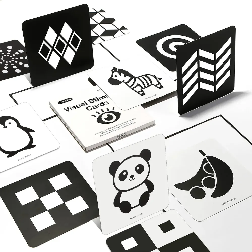 beiens High Contrast Baby Flashcards, Newborn Brain Development Toys, Visual Stimulation Learning Activity Cards, Black and White Baby Toy, 20 PCs 40 Pages 5.5\'\' x 5.5\'\' Educational Easter Infant Gift beiens High Contrast Baby Flashcards, Newborn Brain Development Toys, Visual Stimulation Learning Activity Cards, Black and White Baby Toy, 20 PCs 40 Pages 5.5\'\' x 5.5\'\' Educational Easter Infant Gift