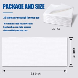 Disposable Bed Sheets Bed Cover for SPA Tattoo Massage Table Hotels 31 x 78 Non Woven Fabric White 20Pcs Disposable Bed Sheets Bed Cover for SPA Tattoo Massage Table Hotels 31 x 78 Non Woven Fabric White 20Pcs