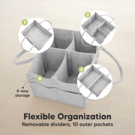 KeaBabies Diaper Caddy Organizer - Baby Organizer for Nursery, Car Storage Organizer, Baby Gift Basket, Changing Table Organizer, Portable Diaper Organizer Caddy for Girls, Boys (Classic Gray) KeaBabies Diaper Caddy Organizer - Baby Organizer for Nursery, Car Storage Organizer, Baby Gift Basket, Changing Table Organizer, Portable Diaper Organizer Caddy for Girls, Boys (Classic Gray)