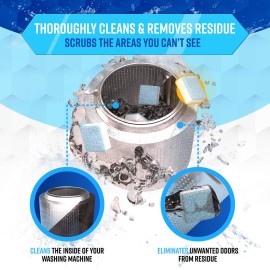 Washing Machine Cleaner Descaler 24 Pack - Deep Cleaning Tablets For HE Front Loader & Top Load Washer, Septic Safe Eco-Friendly Deodorizer, Clean Inside Drum and Laundry Tub Seal - 12 Month Supply Washing Machine Cleaner Descaler 24 Pack - Deep Cleaning Tablets For HE Front Loader & Top Load Washer, Septic Safe Eco-Friendly Deodorizer, Clean Inside Drum and Laundry Tub Seal - 12 Month Supply