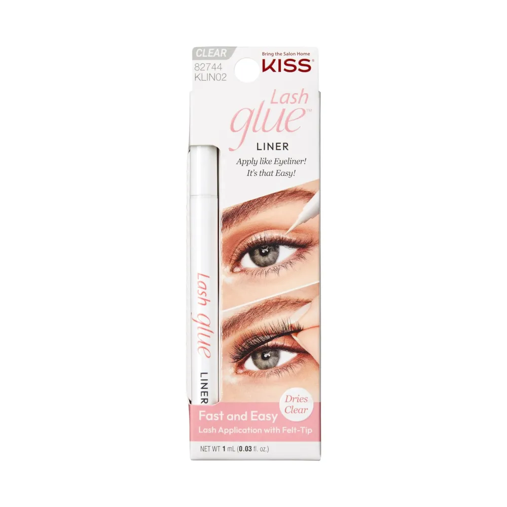 KISS Clear Lash GLUEliner, Felt-Tip Eyelash Adhesive, Clear Matte Finish, Foolproof Application, Easy Touch-Up, 0.02 Oz. 0.02 Fl Oz (Pack of 1) KISS Clear Lash GLUEliner, Felt-Tip Eyelash Adhesive, Clear Matte Finish, Foolproof Application, Easy Touch-Up, 0.02 Oz. 0.02 Fl Oz (Pack of 1)