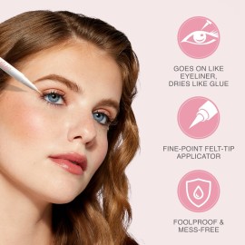 KISS Clear Lash GLUEliner, Felt-Tip Eyelash Adhesive, Clear Matte Finish, Foolproof Application, Easy Touch-Up, 0.02 Oz. 0.02 Fl Oz (Pack of 1) KISS Clear Lash GLUEliner, Felt-Tip Eyelash Adhesive, Clear Matte Finish, Foolproof Application, Easy Touch-Up, 0.02 Oz. 0.02 Fl Oz (Pack of 1)