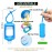 4 Pack Travel Size Plastic Clear Bottles w/Silicone Sleeve Refillable Empty Squeeze Containers Leakproof Flip Cap Keychain Bottles Hand Sanitizer Holder for Backpack Travel Outdoor (60ml/2oz) (A)