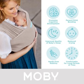 Moby Baby Wrap Carrier Element for Newborns to Toddlers (8-33lbs), Infant Sling Carrier, Ultra Lightweight & Hands Free Design, Adjustable for All Body Types (Taupe) Moby Baby Wrap Carrier Element for Newborns to Toddlers (8-33lbs), Infant Sling Carrier, Ultra Lightweight & Hands Free Design, Adjustable for All Body Types (Taupe)