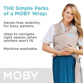 Moby Baby Wrap Carrier Element for Newborns to Toddlers (8-33lbs), Infant Sling Carrier, Ultra Lightweight & Hands Free Design, Adjustable for All Body Types (Taupe) Moby Baby Wrap Carrier Element for Newborns to Toddlers (8-33lbs), Infant Sling Carrier, Ultra Lightweight & Hands Free Design, Adjustable for All Body Types (Taupe)