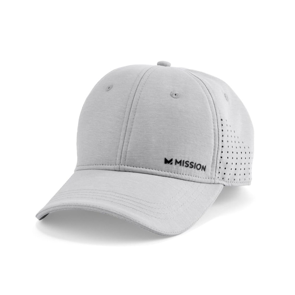 MISSION Cooling UPF Vented Performance Hat - Unisex One Size Cap for Workouts, Golf & Running - Sweat & Water Activated Technology - (Alloy Heather) MISSION Cooling UPF Vented Performance Hat - Unisex One Size Cap for Workouts, Golf & Running - Sweat & Water Activated Technology - (Alloy Heather)