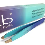Zizzili Basics Tweezers - Limited Edition Aqua Ombr Slant Tweezer - Best Tweezers for Eyebrow, Hair Removal and Your Precision Needs