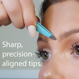 Zizzili Basics Tweezers - Limited Edition Aqua Ombr Slant Tweezer - Best Tweezers for Eyebrow, Hair Removal and Your Precision Needs Zizzili Basics Tweezers - Limited Edition Aqua Ombr Slant Tweezer - Best Tweezers for Eyebrow, Hair Removal and Your Precision Needs
