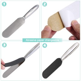 Professional Pedicure Foot File,Coarse/Fine Double Side and Reusable Stainless Steel Cracked Skin Corns Callus Remover Feet Rasp Professional Pedicure Foot File,Coarse/Fine Double Side and Reusable Stainless Steel Cracked Skin Corns Callus Remover Feet Rasp