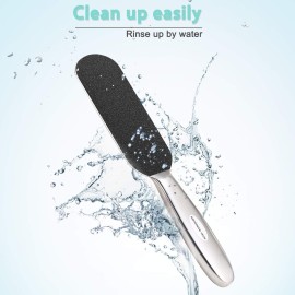 Professional Pedicure Foot File,Coarse/Fine Double Side and Reusable Stainless Steel Cracked Skin Corns Callus Remover Feet Rasp Professional Pedicure Foot File,Coarse/Fine Double Side and Reusable Stainless Steel Cracked Skin Corns Callus Remover Feet Rasp