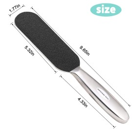 Professional Pedicure Foot File,Coarse/Fine Double Side and Reusable Stainless Steel Cracked Skin Corns Callus Remover Feet Rasp Professional Pedicure Foot File,Coarse/Fine Double Side and Reusable Stainless Steel Cracked Skin Corns Callus Remover Feet Rasp