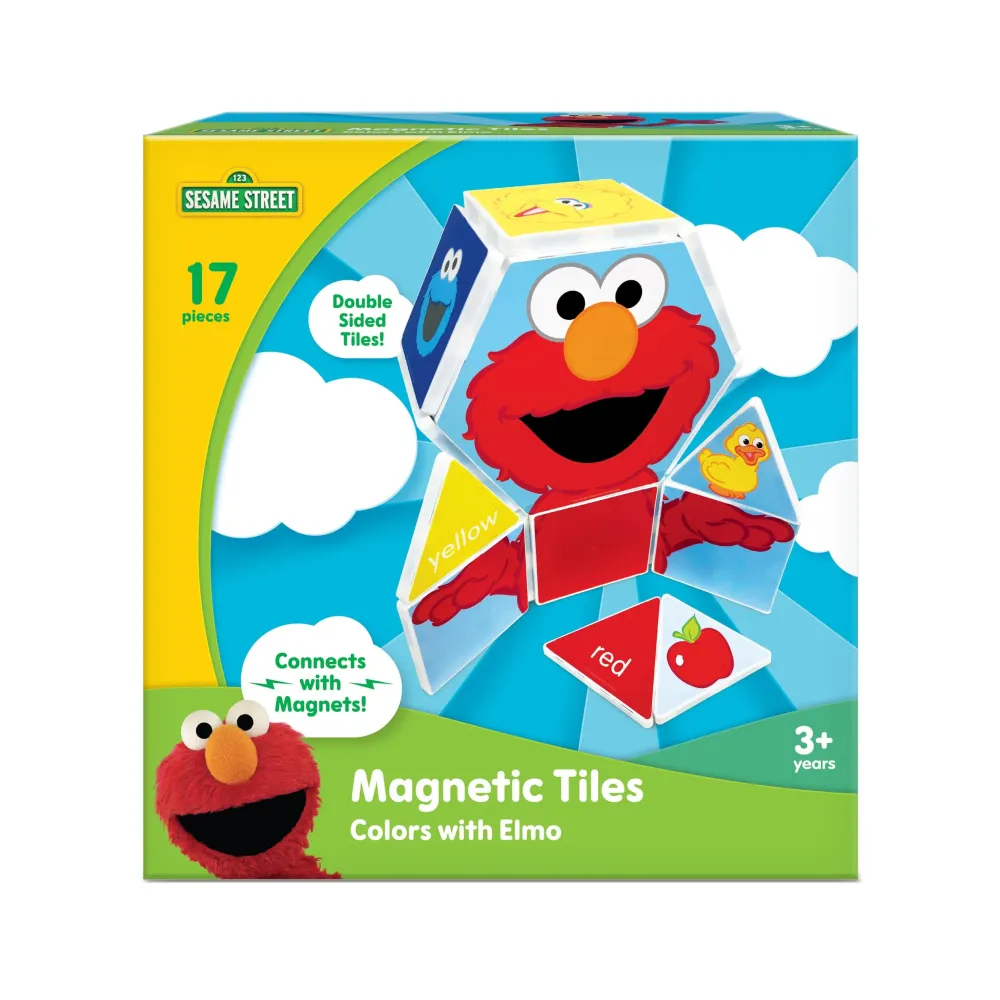 CreateOn Sesame Street Toys, Magnetic Kids Building Toys from Sesame Street Books, Colors with Elmo Magnet Tiles, Educational Toys for Ages 3+, 17 Pieces CreateOn Sesame Street Toys, Magnetic Kids Building Toys from Sesame Street Books, Colors with Elmo Magnet Tiles, Educational Toys for Ages 3+, 17 Pieces