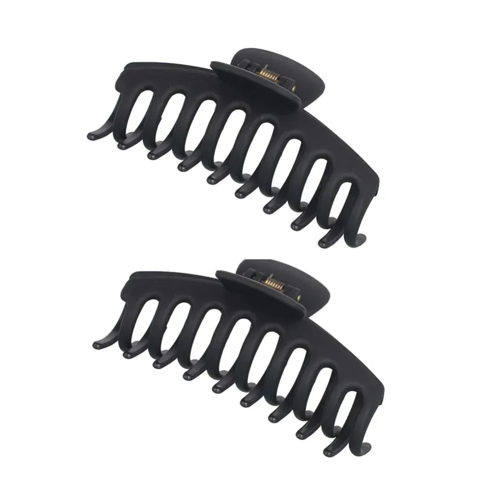 2 Pack Big Hair Claw Clips Nonslip Large Claw Clip for Women and Girls Hair,Strong Hold Grips Hair Accessories 4 Inch (Black) 2 Pack Big Hair Claw Clips Nonslip Large Claw Clip for Women and Girls Hair,Strong Hold Grips Hair Accessories 4 Inch (Black)