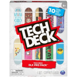Tech Deck, DLX Pro 10-Pack of Collectible Fingerboards, For Skate Lovers, Kids Toy for Ages 6 and up