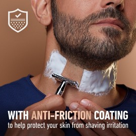 King C. Gillette Safety Razor with Chrome Plated Handle and 5 Platinum Coated Double Edge Safety Razor Blade Refills King C. Gillette Safety Razor with Chrome Plated Handle and 5 Platinum Coated Double Edge Safety Razor Blade Refills