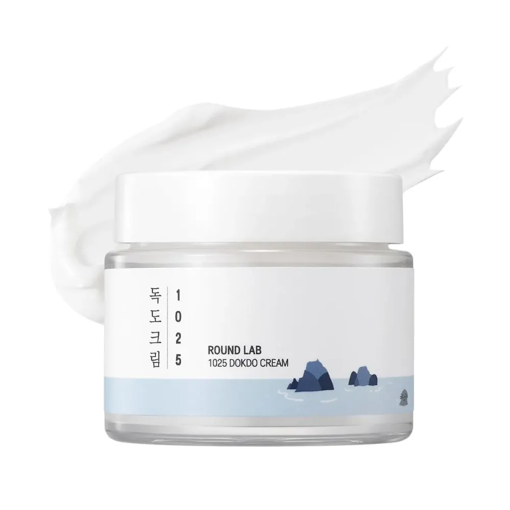 ROUND LAB 1025 Dokdo Cream | Facial Cream, Soothing, Moisturizing Cream (2.71fl.oz) (International Ver.)