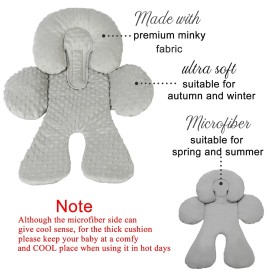 Pro Goleem Infant Car Seat Head Neck Body Support, Ultra-Soft Minky and Microfiber Newborn Car Seat Insert, Perfect for Car Seat, Stroller, 2-in-1 Reversible, for Boys and Girls, Gray Pro Goleem Infant Car Seat Head Neck Body Support, Ultra-Soft Minky and Microfiber Newborn Car Seat Insert, Perfect for Car Seat, Stroller, 2-in-1 Reversible, for Boys and Girls, Gray